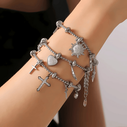 Faith & Nature Charm Bracelet Stack