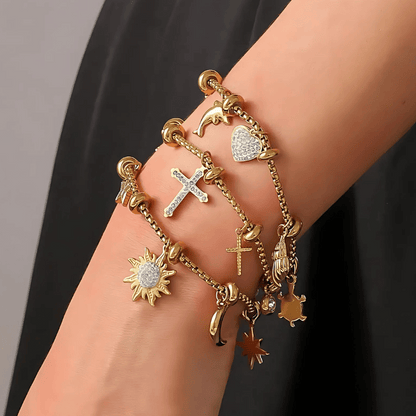 Faith & Nature Charm Bracelet Stack