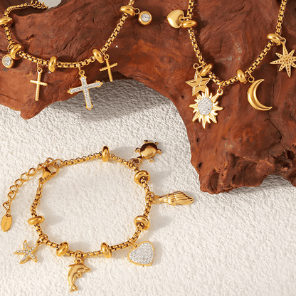 Faith & Nature Charm Bracelet Stack