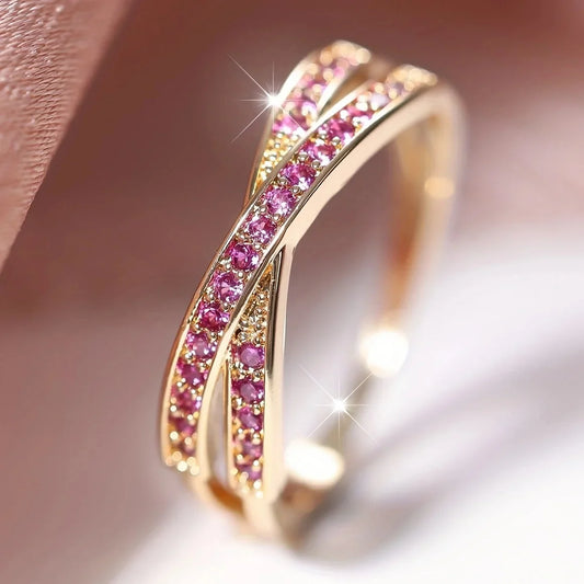 Aria Rosato Interlaced Gold Band